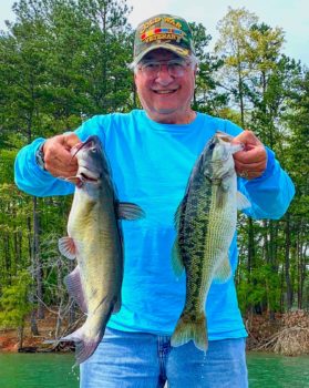 Caught a really nice 4lb, 19.5” spotted bass on Lake Lanier this afternoon.  It was pretty cold out, but the fish were biting! Caught it fishing wind  blown docks with a micro