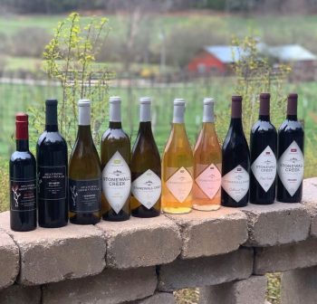 Wine bottles from Stonewall Creek Vineyard