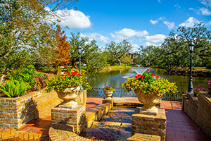 Lagoon Between Entrance Gate and Front of Grand Hotel