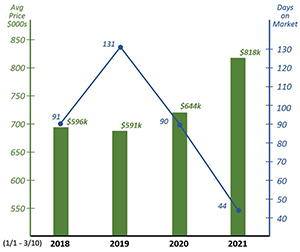 2018 - 2021 Real Estate Sales graphic