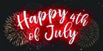 University Yacht Club fireworks logo "Happy 4th of July"