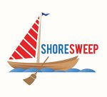 Shore Sweep logo - sailboat with oar