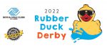 Rubber Duck Derby logo with duck on water and text