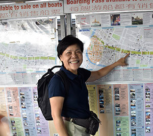 Friend, Leky Ondej, points out destination on map.
