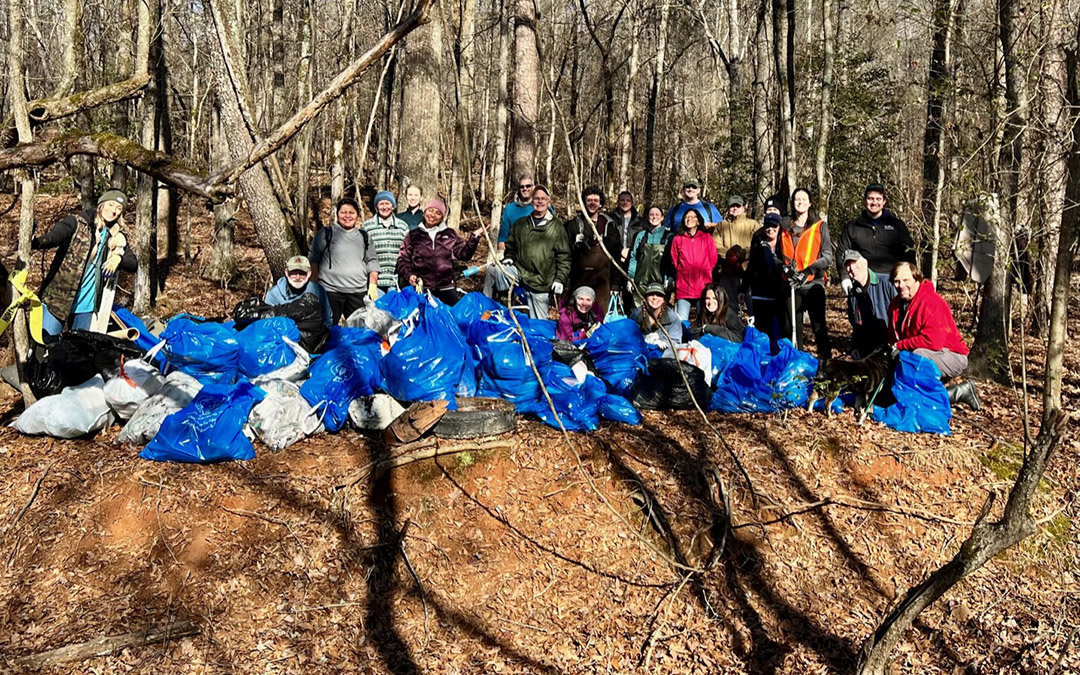 Lake groups’ winter clean-up nets more than a ton of trash