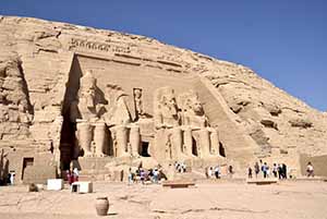 Facade of the Abu Simbel Temple, Egypt