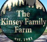 Kinsey Family Farm logo - round with green tree silhouette and text "The Kinsey Family Farm"